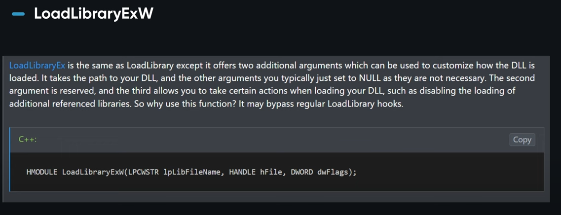 LoadLibraryEx Method