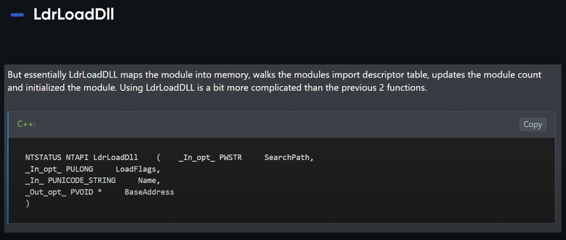 LdrLoadDll API Method